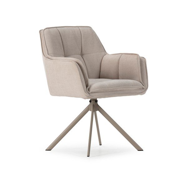 Bēši polsterēti ēdamistabas krēsli (2 gab.) Keiko – Marckeric