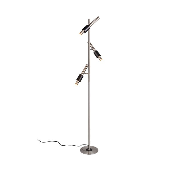 Melna/sudraba krāsas LED stāvlampa (augstums 150 cm) Ikaris – Trio Select-image-2