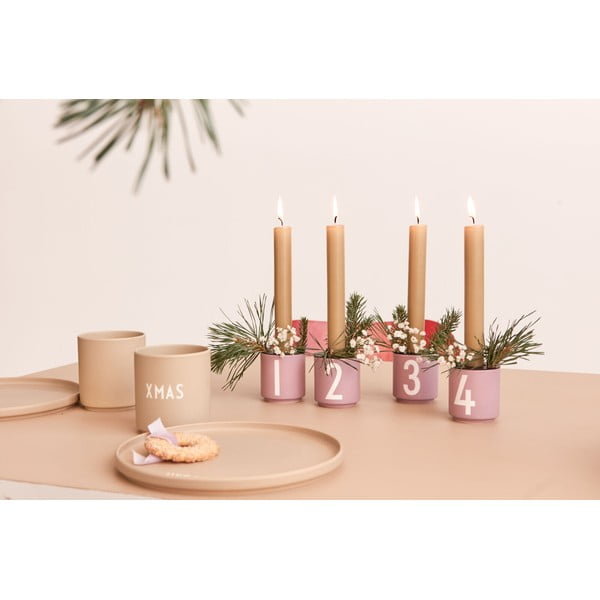 4 rozā porcelāna imitācijas krūžu komplekts Design Letters, 0,5 l-image-1