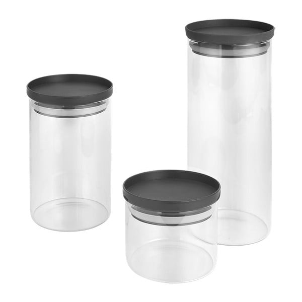 Stikla konteineri pārtikai (3 gab.) – Metaltex