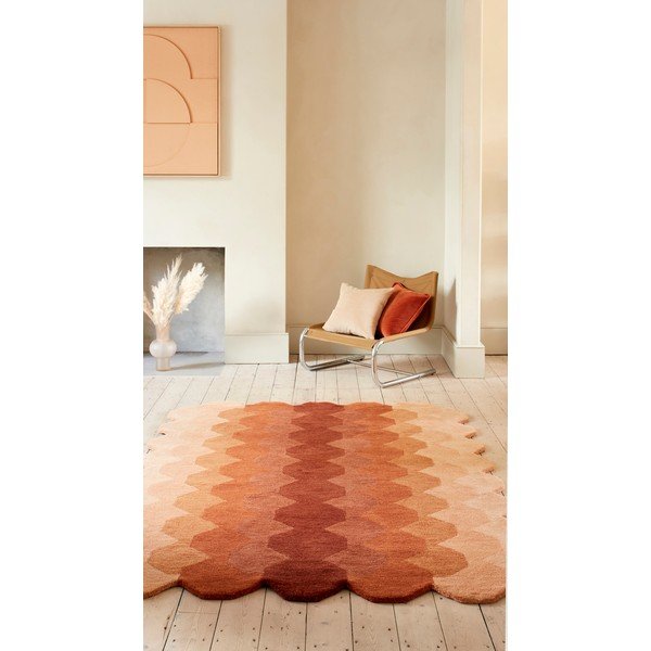 Ķieģeļu sarkans vilnas paklājs 160x230 cm Hive – Asiatic Carpets-image-1