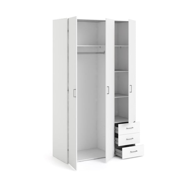 Balts drēbju skapis 116x200 cm Space – Tvilum-image-4