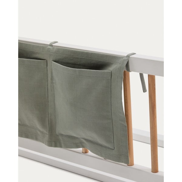 Zaļa kokvilnas bērnu gultiņas kabata 45 cm Laily – Kave Home-image-2