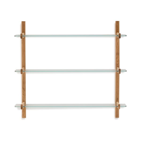 Dabīga toņa stikla modulārā plauktu sistēma 110x98x30,5 cm Sitra – Kave Home