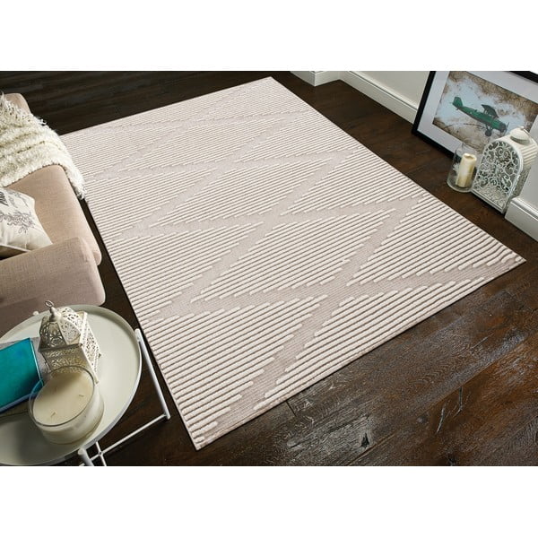 Krēmkrāsas mazgājams paklājs 108x154 cm Lena – Webtappeti-image-1