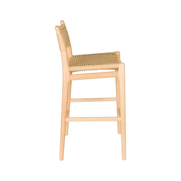 Gaiša dabīga toņa dižskābarža masīvkoka bāra krēsls (sēdekļa augstums 67,5 cm) Cecile – Dutchbone-image-3