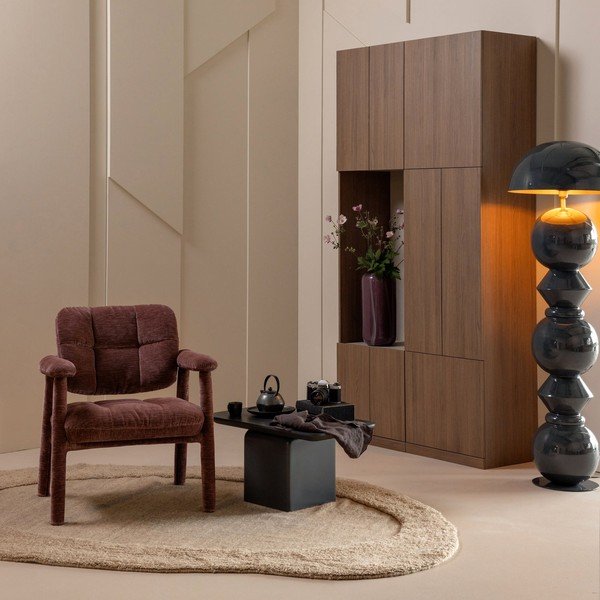 Tumša dabīga toņa modulārais skapis 108x215 cm Build – WOOOD-image-2