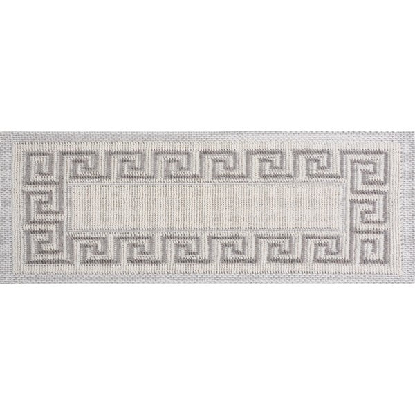 Krēmkrāsas kokvilnas kāpņu paklāji (16 gab.) 25x65 cm Versace Bej – Vitaus