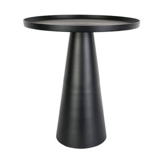 Melns metāla sānu galdiņš Leitmotiv Force, augstums 48,5 cm