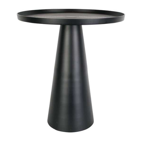Melns metāla sānu galdiņš Leitmotiv Force, augstums 48,5 cm