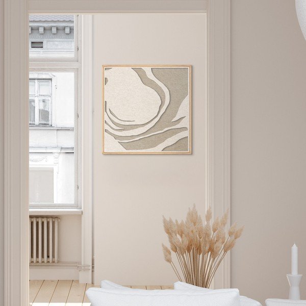 3D glezna ar rāmi/skaņas absorbējoša 62x62 cm Silent Whisper 1 – Malerifabrikken-image-1