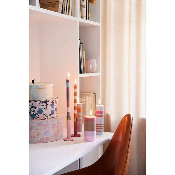 Oranži pelēka svece Bahne & CO, degšanas ilgums 8 h-image-3