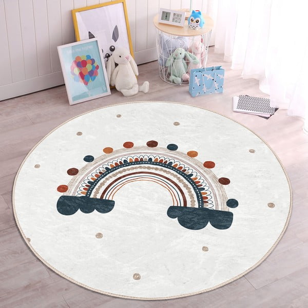 Krēmkrāsas bērnu paklājs ø 80 cm Comfort – Mila Home-image-2