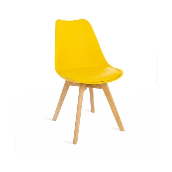 2 dzeltenu krēslu komplekts ar dižskābarža kājām Bonami Essentials Retro