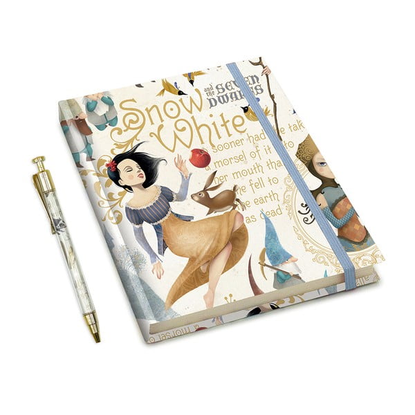 Piezīmju grāmatiņa ar pildspalvu 192 lappuses Snow White – Kartos