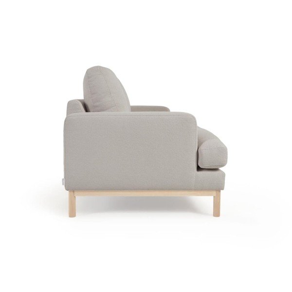 Pelēks dīvāns no buklē auduma 203 cm Mihaela – Kave Home-image-3