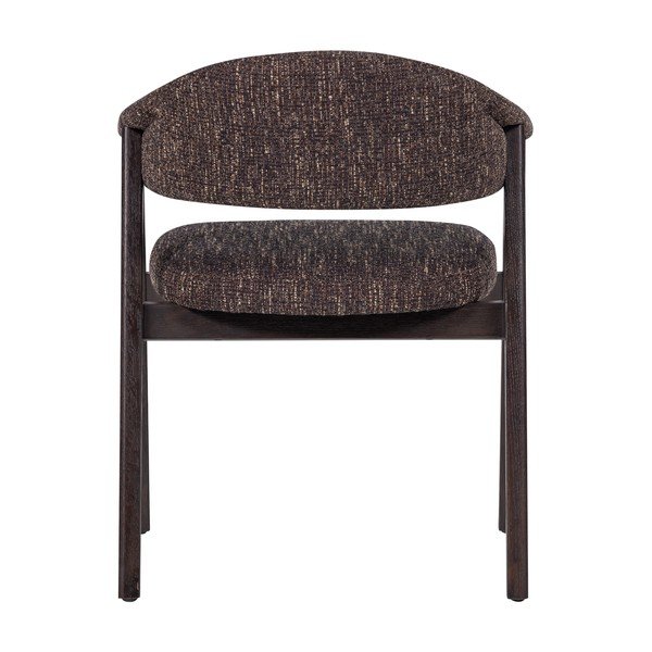 Tumši brūns polsterēts pusdienu krēsls ar roku balstiem Tunar – WOOOD-image-4