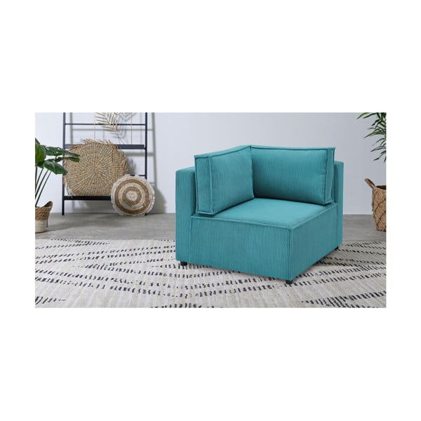 Zils velveta modulārais dīvāns (ar maināmu stūri) Nihad modular – Bobochic Paris-image-1