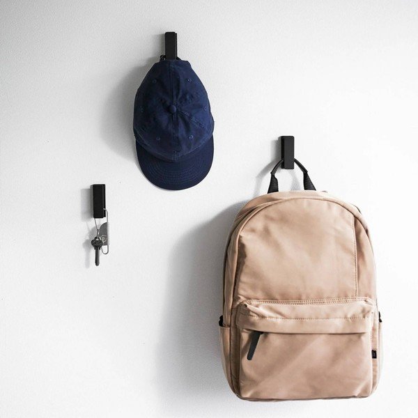 Melni metāla sienas āķi (3 gab.) Tower – YAMAZAKI-image-2