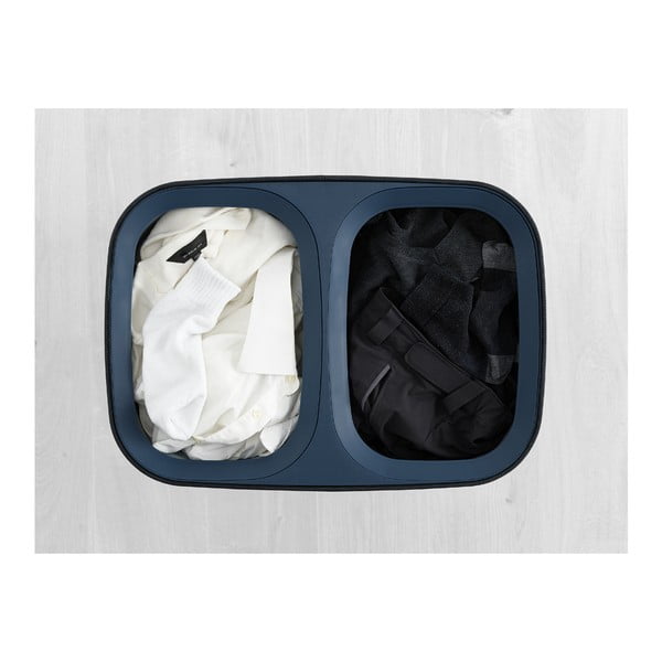 Antracīta pelēks tekstila/plastmasas veļas grozs 2x45 l Tota – Joseph Joseph-image-4