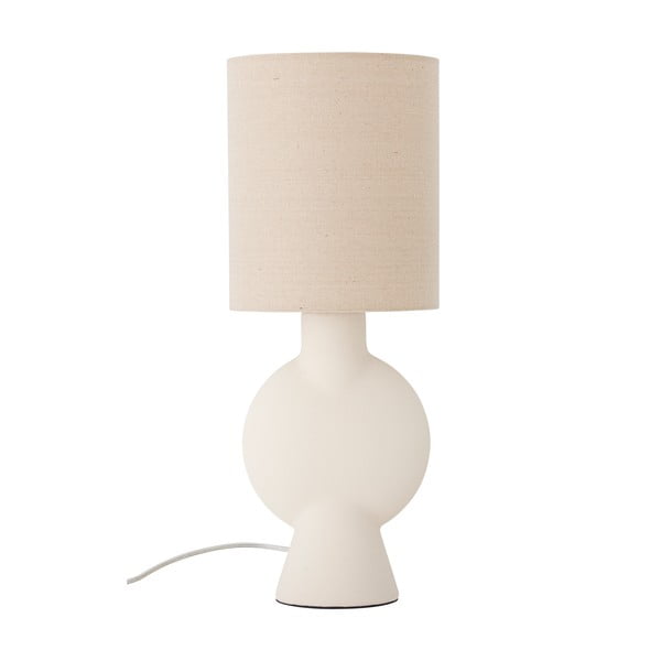 Bēša galda lampa ar auduma abažūru (augstums 54,5 cm) Sergio – Bloomingville