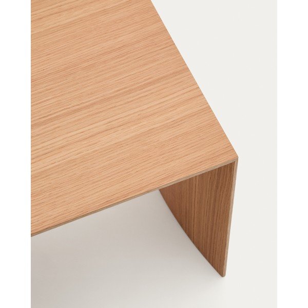 Sānu galdiņš ar ozolkoka imitāciju 40x55 cm Litto – Kave Home-image-4