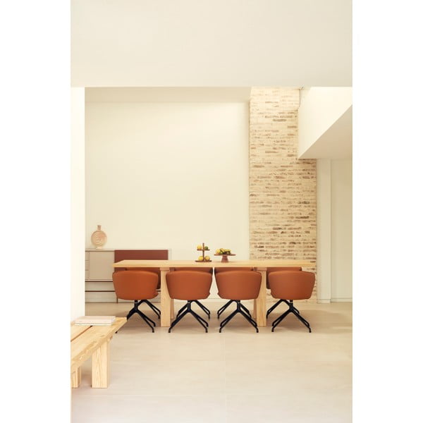 Oranži polsterēti ēdamistabas krēsli (2 gab.) Add – Teulat-image-2