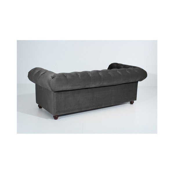 Antracīta pelēks dīvāns Max Winzer Orleans Velvet, 216 cm-image-1