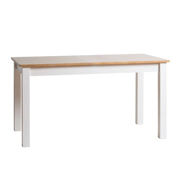 Balts priedes masīvkoka pusdienu galds Marckeric Jade, 120 x 70 cm