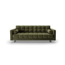 Zaļš samta salokāms dīvāns ar uzglabāšanas vietu 222 cm Bali – Cosmopolitan Design