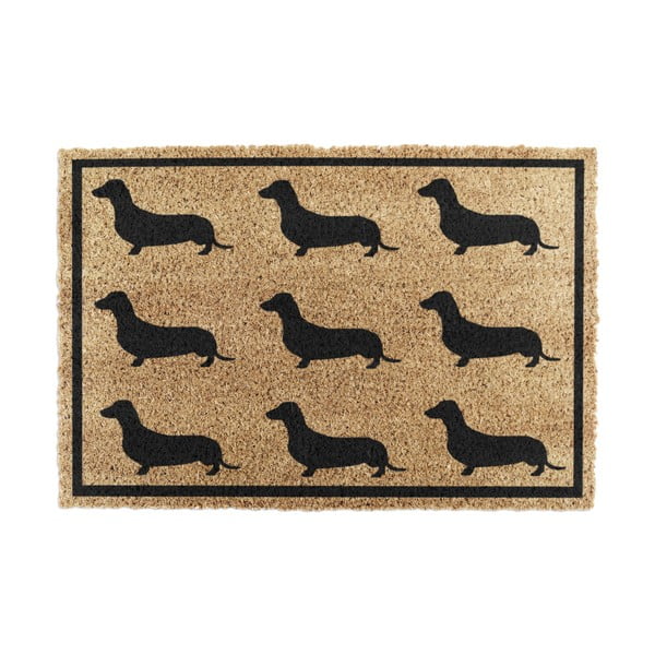 Kokosšķiedras kājslauķis 40x60 cm Dachshund – Artsy Doormats