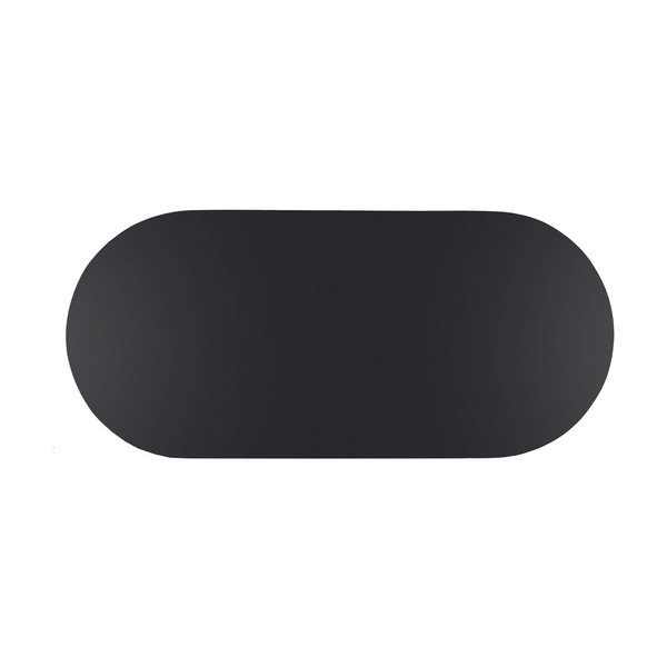 Melna paplāte ar dūmakainu spoguli PT LIVING Oval, platums 18 cm-image-2
