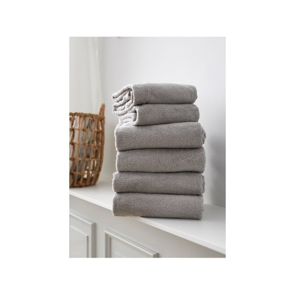 Gaiši pelēks frotē kokvilnas dvielis 30x30 cm Comfort – Södahl-image-4