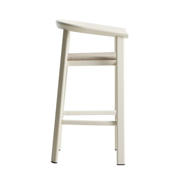 Krēmkrāsas masīvkoka dārza bāra krēsls Erice – Kave Home-image-3