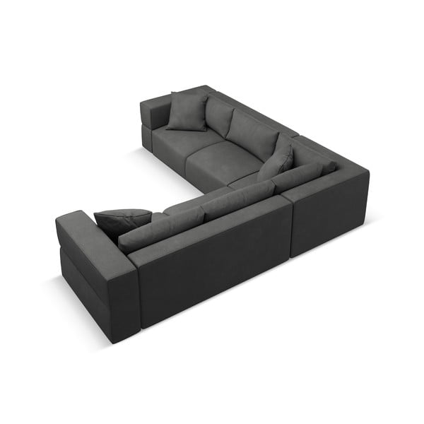 Tumši pelēks stūra dīvāns (ar maināmu stūri) Esther – Milo Casa-image-3