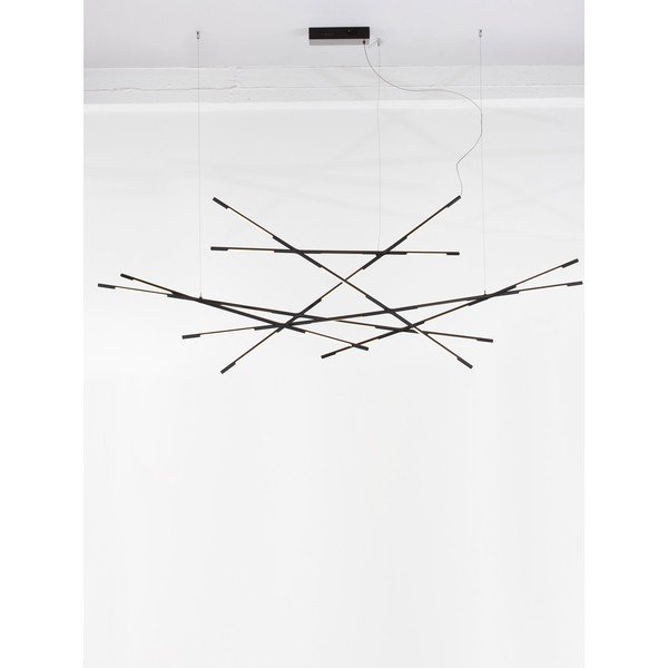 Melna metāla LED piekaramā lampa ar regulējamu spilgtumu ar akrila stikla abažūru Raccio – Nova Luce-image-3
