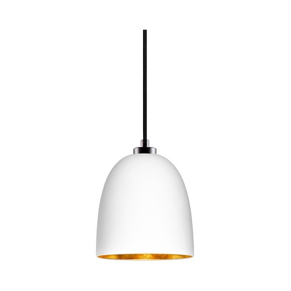 Balta divviru griestu lampa ar melnu vadu un zelta detaļām Sotto Luce Awa Matte-image-1