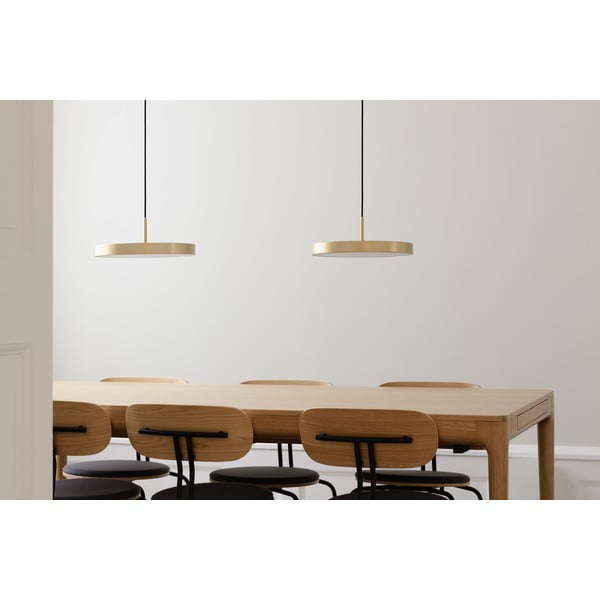 Zelta krāsas LED piekaramā lampa ar metāla abažūru ø 31 cm Asteria Mini – UMAGE-image-1