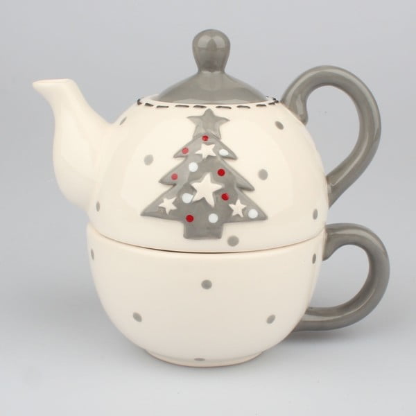 Keramikas tējkanna ar krūzīti Dakls Ziemassvētki