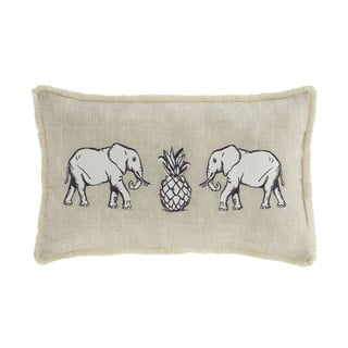 Bēšs Ananāsu ananāsu zilonis Tembo spilvens, 30 x 50 cm