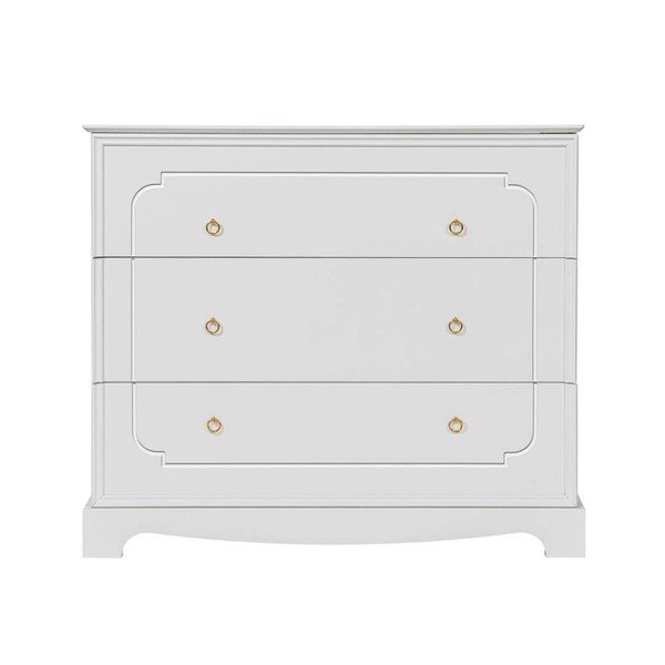 Balta zema bērnu kumode 102x89 cm Royal – BELLAMY