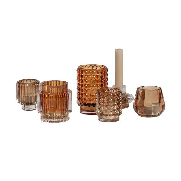 2 stikla svečturu komplekts BePureHome Buble, augstums 8 cm-image-1