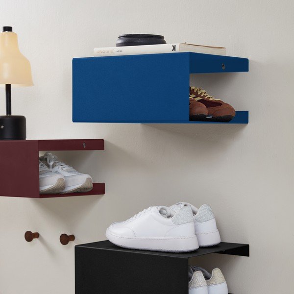 Zils daudzlīmeņu tērauda sienas plaukts 35 cm – ReCollector-image-2