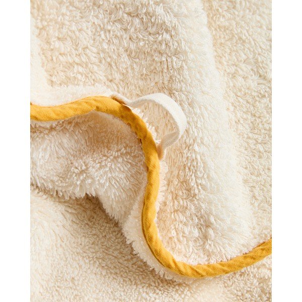 Dzeltens/balts frotē kokvilnas dvielis 70x140 cm Sedora – Kave Home-image-4