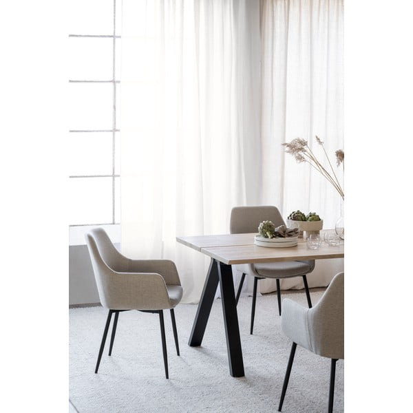 Izvelkams ēdamgalds ar ozolkoka imitācijas virsmu 220x100 cm Carradale – Rowico-image-2