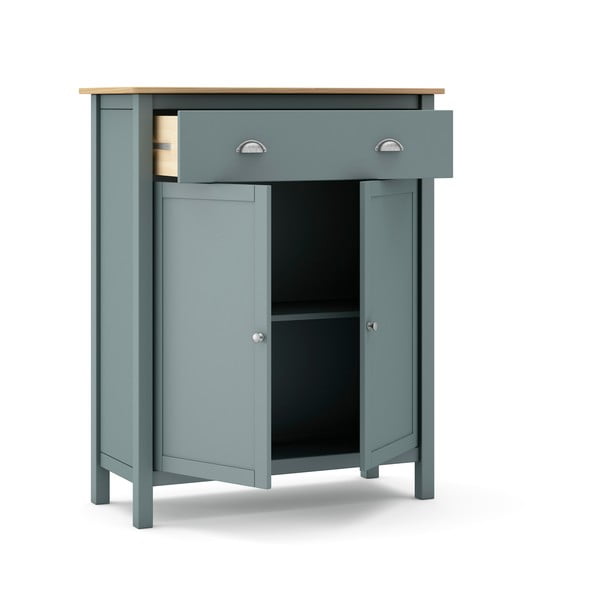 Dūmakaini zaļa priedes masīvkoka kumode 90x110x40 cm Misti – Marckeric-image-4