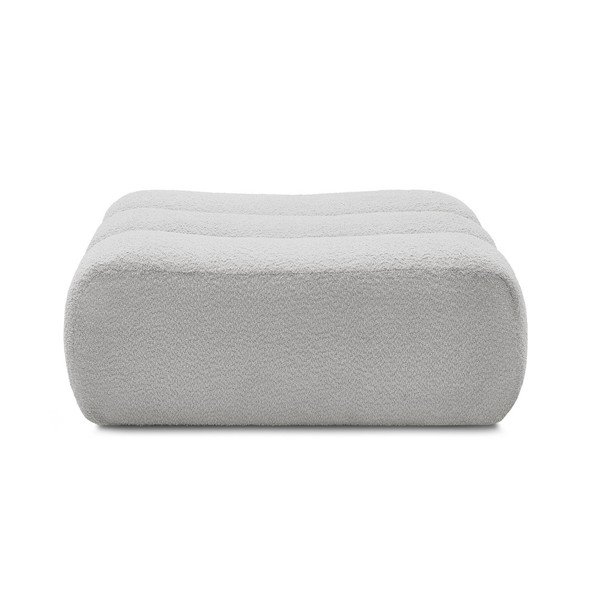 Gaiši pelēks kāju soliņš no buklē auduma Azra – Bobochic Paris