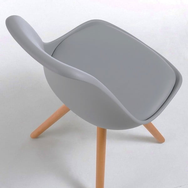 Pelēks krēsls ar dižskābarža kājām Bonami Essentials Lumos-image-2