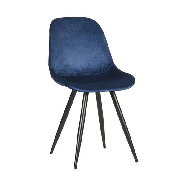 Tumši zili samta pusdienu krēsli (2 gab.) Capri  – LABEL51