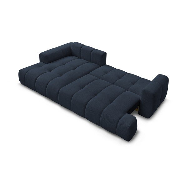 Tumši zils salokāms/ar uzglabāšanas vietu stūra dīvāns (ar kreiso stūri/ar zvilni) Fuji – Bobochic Paris-image-4